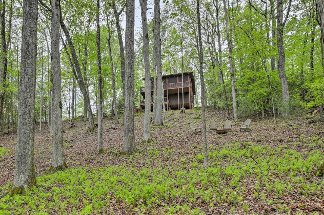 Peaceful Blue Ridge Cabin With Decks And Fire Pit Exterior foto